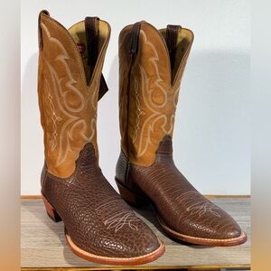 Nocona Men’s Cowboy Boots Bullhide Size 14 D Made In USA MD3007 Deep Scallop